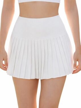 🔥 White Pleated Tennis Skirt | SIZE XS | Flirty High-Waist Active Skirt